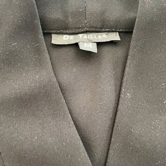 Made in USA Cropped Black Jacket Relaxed Fit Bolero Top Size M - Picture 4 of 6